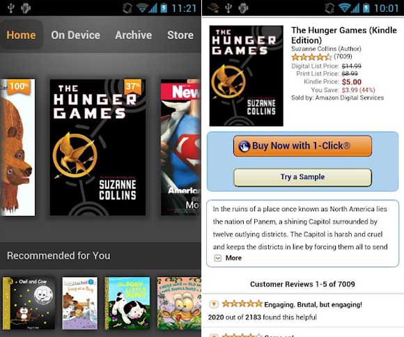 Amazon Kindle App für Android Amazon Kindle App für Android
