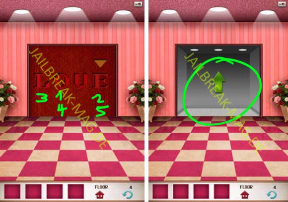 100 Floors Valentinstag Level 4 Lösung