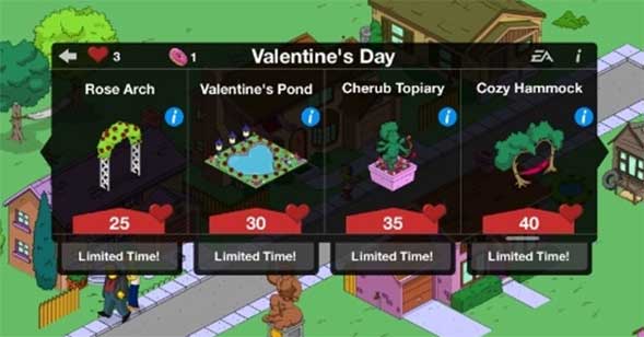 Kostenlose Herzen für die Simpsons Springfield