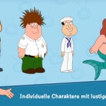 Die Figuren in der Family Guy App (Bild: TinyCo)