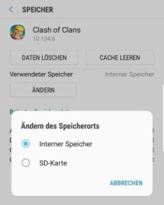 Galaxy S9 Apps auf Speicherkarte verschieben