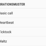 Vibrationsmuster einstellen