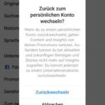 Business-Profil rückgängig machen