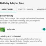 Android Geburtstage in Kalender übertragen