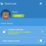 Android Touchscreen sperren