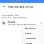 Google Maps Offlinekarten löschen