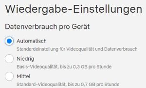 Netflix Qualität am PC ändern