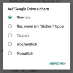 WhatsApp Backup komplett deaktivieren