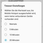 WLAN-Hotspot schaltet sich von alleine ab