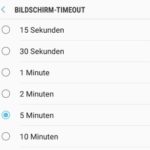 Handy-Bildschirm schaltet sich zu schnell ab