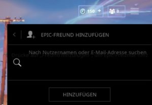 Fortnite Mobile Freundschaftsanfrage senden