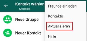 WhatsApp Kontakt verschwunden