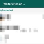 WhatsApp Weitergeleitet Anzeige ausblenden?