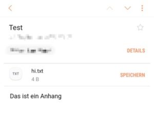 Android Mail Anhänge speichern