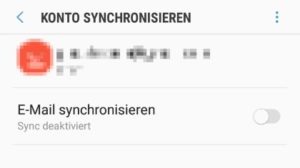 Email Synchronisierung deaktiviert