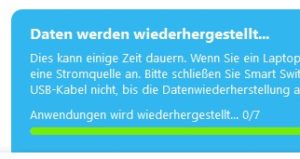 Daten werden wiederhergestellt