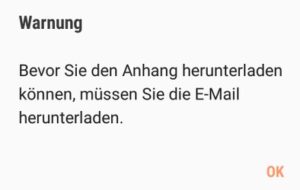Android E-Mail Anhang wird nicht geladen