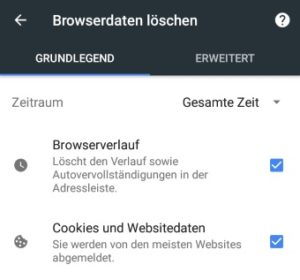 Android Internetverlauf deaktivieren