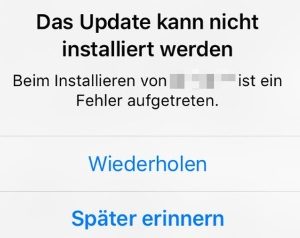 iOS 12 lässt sich nicht installieren