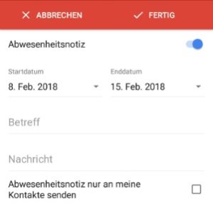 E-Mail Abwesenheitsnotiz einstellen