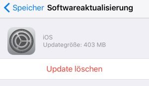 iOS 12 Update verhindern