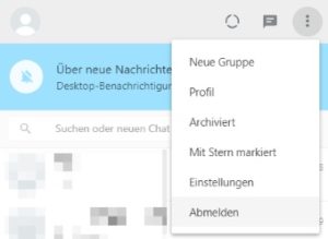 WhatsApp Web deinstallieren